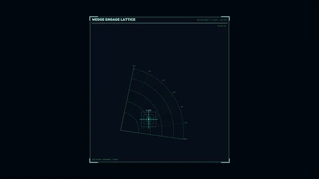 Wedge Engage Lattice in Green Linework — sector grid wallpaper at 3840x2160