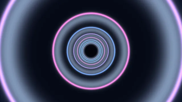Concentric neon rings in midnight space — concentric rings wallpaper at 3840x2160