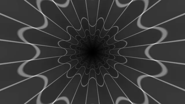 Monochrome radial spiral with flowing linework — radial spiral wallpaper at 3840x2160