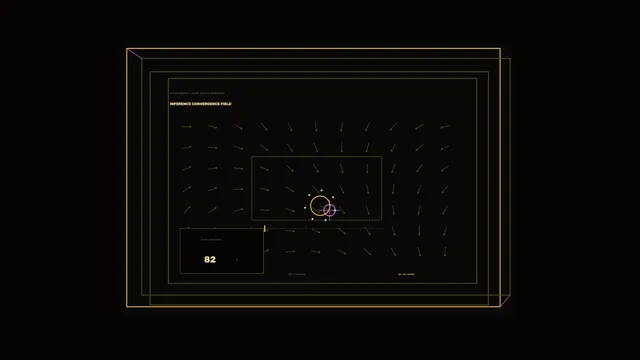 Inference field with converging vector lines — inference field wallpaper at 3840x2160