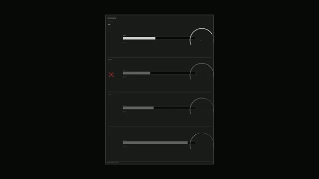 Dark interface with bars and circular gauges — dark interface wallpaper at 3840x2160