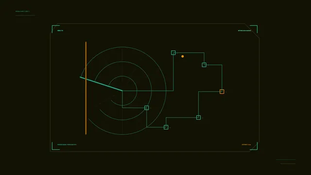 Radar geometry in teal and amber light — radar wallpaper at 3840x2160