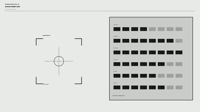 Monochrome ocular target and biometric chart — ocular target wallpaper at 3840x2160