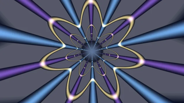 Radiant loops across a midnight field — abstract wallpaper at 3840x2160