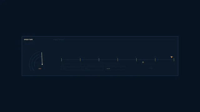 Speed tape dashboard in navy and amber — speed tape wallpaper at 3840x2160