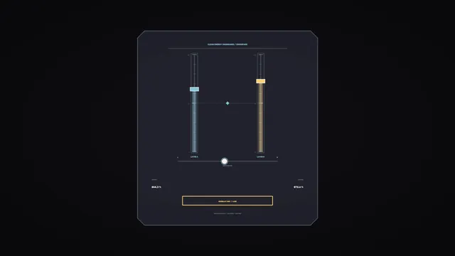 Dark energy dashboard with geometric interface — energy dashboard wallpaper at 3840x2160