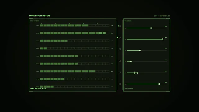 Green Split-Meter Control Interface — control interface wallpaper at 3840x2160