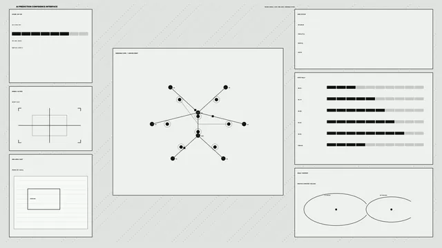 Monochrome satellite prediction interface diagram — satellite wallpaper at 3840x2160