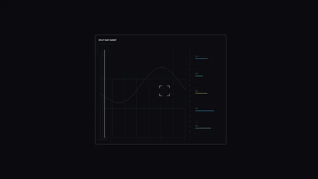 Dark split-map graph with measured color lines — data visualization wallpaper at 3840x2160
