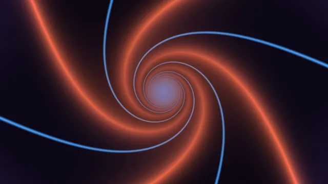 Blue and Orange Spiral in Deep Space — spiral wallpaper at 3840x2160