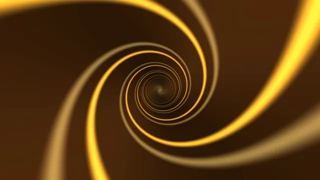 Amber spirals converging through deep brown space — amber wallpaper at 3840x2160