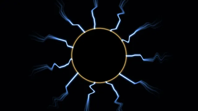 Electric blue rays around a dark golden circle — electric blue wallpaper at 3840x2160
