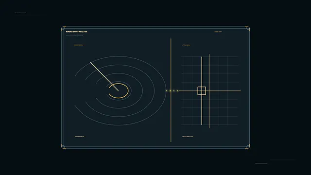 Orbital Geometry in Navy and Amber Lines — technical diagram wallpaper at 3840x2160