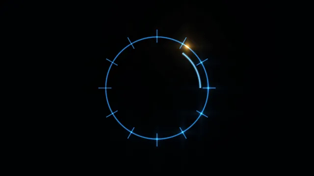 Blue luminous ring with golden point light — blue ring wallpaper at 3840x2160