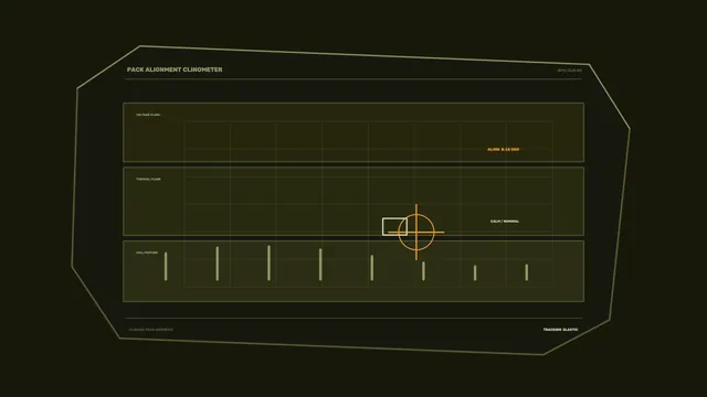 Technical Alignment Grid in Olive and Amber — technical diagram wallpaper at 3840x2160