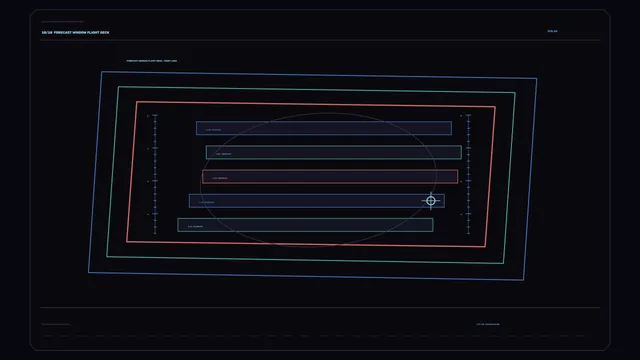 Neon orbital forecast interface on black — orbital interface wallpaper at 3840x2160