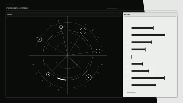 Monochrome radial telemetry interface — radial diagram wallpaper at 3840x2160