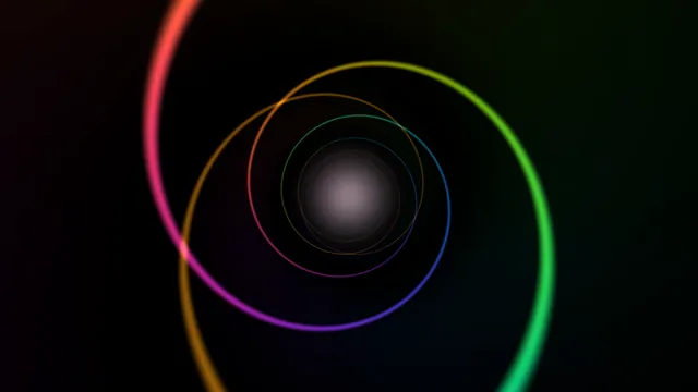 Concentric neon rings around a quiet central glow — concentric rings wallpaper at 3840x2160