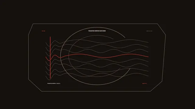 Red waveform within a dark geometric diagram — waveform wallpaper at 3840x2160