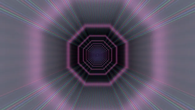 Neon lines through a geometric tunnel — neon tunnel wallpaper at 3840x2160
