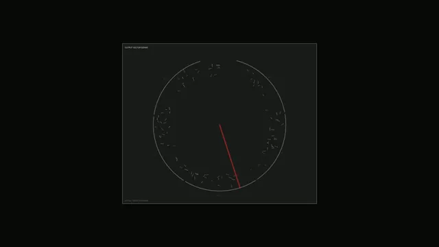Red Vector Arc on a Dark Sonar Field — vector sonar wallpaper at 3840x2160