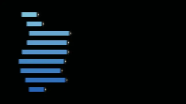 Blue bars and points in black space — blue bars wallpaper at 3840x2160