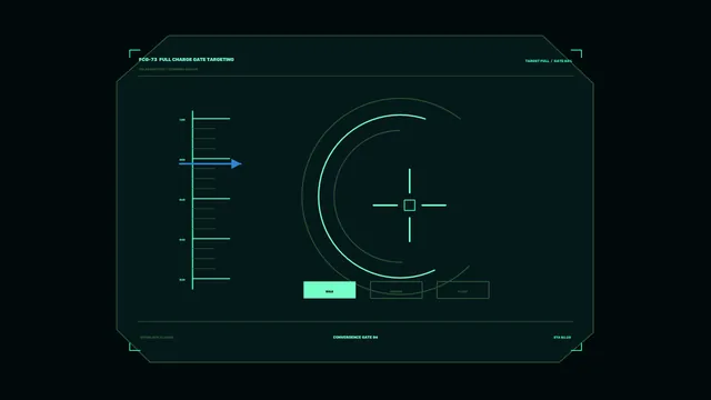 Neon green targeting interface on black — targeting interface wallpaper at 3840x2160