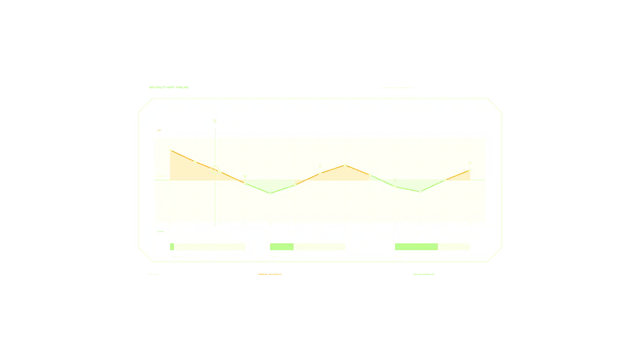 Luminous signal chart on a field of black — data visualization wallpaper at 3840x2160