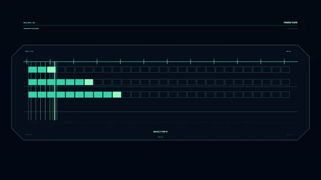 Mint telemetry grid on a midnight field — telemetry wallpaper at 3840x2160