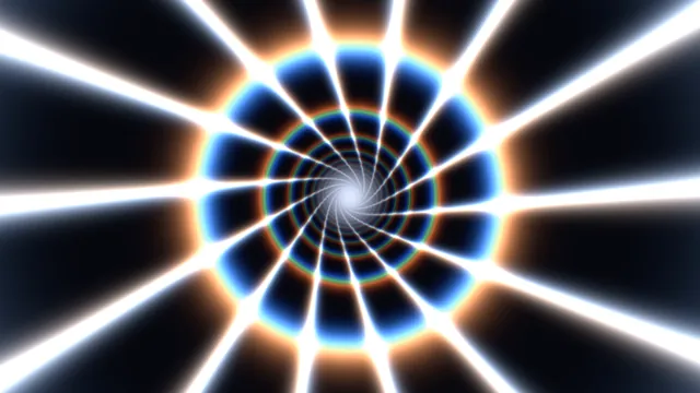 Radiant Spiral of Blue, Amber and White Light — spiral wallpaper at 3840x2160