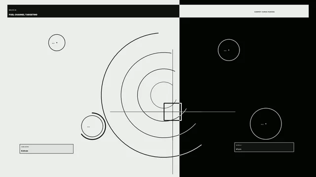 Monochrome orbital targeting diagram — monochrome wallpaper at 3840x2160