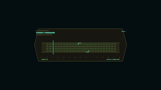 Target corridor with neon directional grid — target corridor wallpaper at 3840x2160