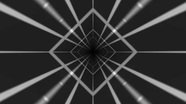 Monochrome geometry converging into darkness — geometric wallpaper at 3840x2160