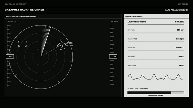Catapult Radar Alignment Interface — radar interface wallpaper at 3840x2160