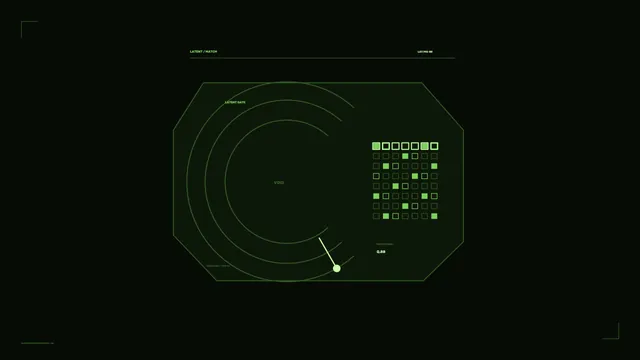 Green radar geometry on a dark field — radar wallpaper at 3840x2160
