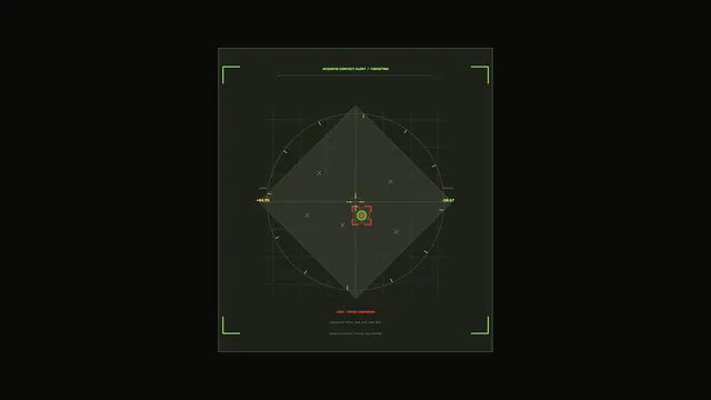 Neon green acoustic targeting interface — targeting interface wallpaper at 3840x2160