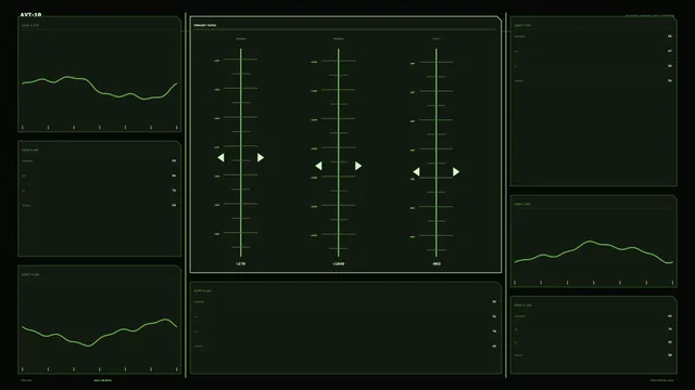 Luminous Green Telemetry Panel on Black — telemetry interface wallpaper at 3840x2160