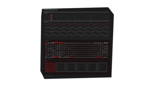 Dark technical dashboard with red signal lines — technical dashboard wallpaper at 3840x2160