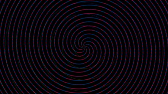 Chromatic Spiral Rings on a Black Field — spiral wallpaper at 3840x2160
