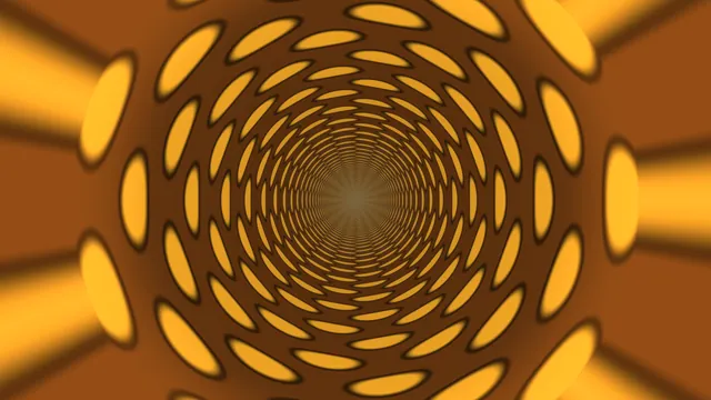 Amber elliptical tunnel of repeating light — amber wallpaper at 3840x2160