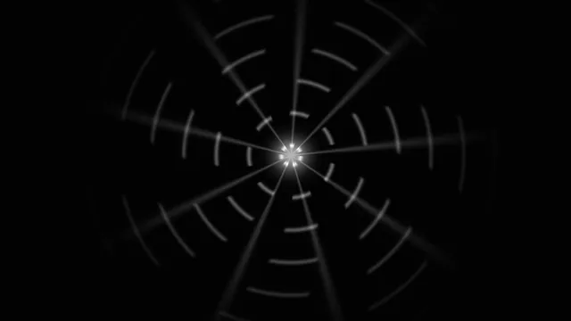 Concentric light beneath a black field — radial light wallpaper at 3840x2160