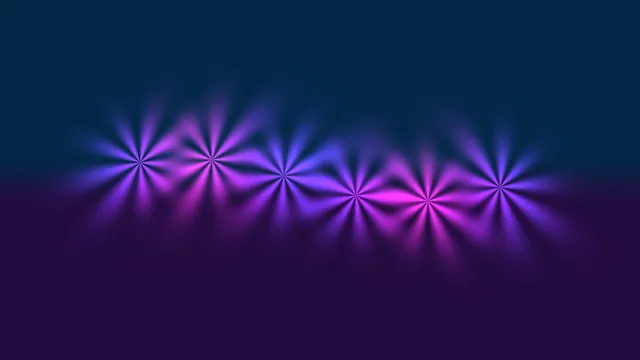 Violet radial blooms across a midnight field — radial light wallpaper at 3840x2160