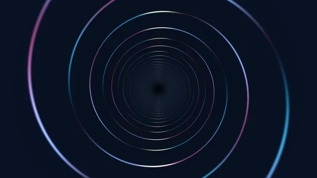 Concentric neon rings in a dark blue field — concentric rings wallpaper at 3840x2160