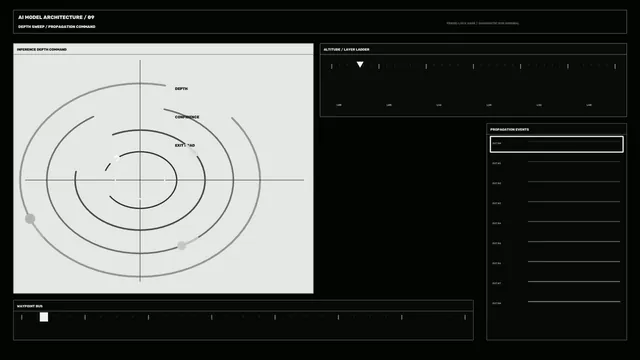 Monochrome Depth Sweep Interface Diagram — depth diagram wallpaper at 3840x2160