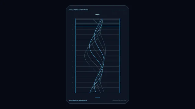 Thermal chart with luminous blue contours — thermal chart wallpaper at 3840x2160
