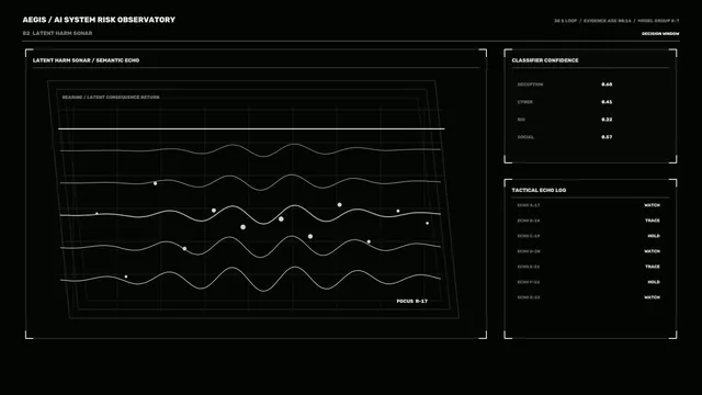 Monochrome waveform observatory interface — waveform wallpaper at 3840x2160