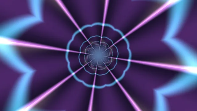 Violet radial bloom with cyan light geometry — violet wallpaper at 3840x2160