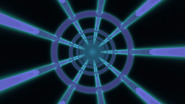 Violet rings around a luminous cyan center — concentric rings wallpaper at 3840x2160