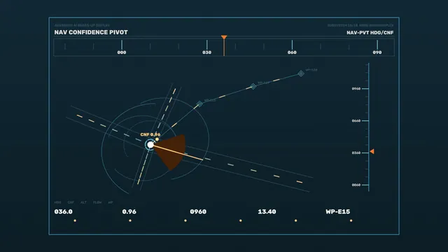 Navigational HUD with orbital plotting geometry — navigation hud wallpaper at 3840x2160