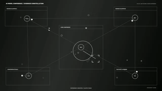 Monochrome constellation of confidence lines — diagram wallpaper at 3840x2160